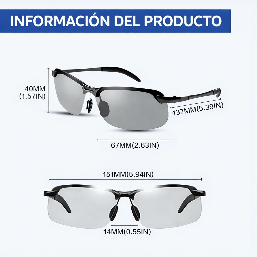 Lentes Inteligentes Fotocromáticos Polarizados UV